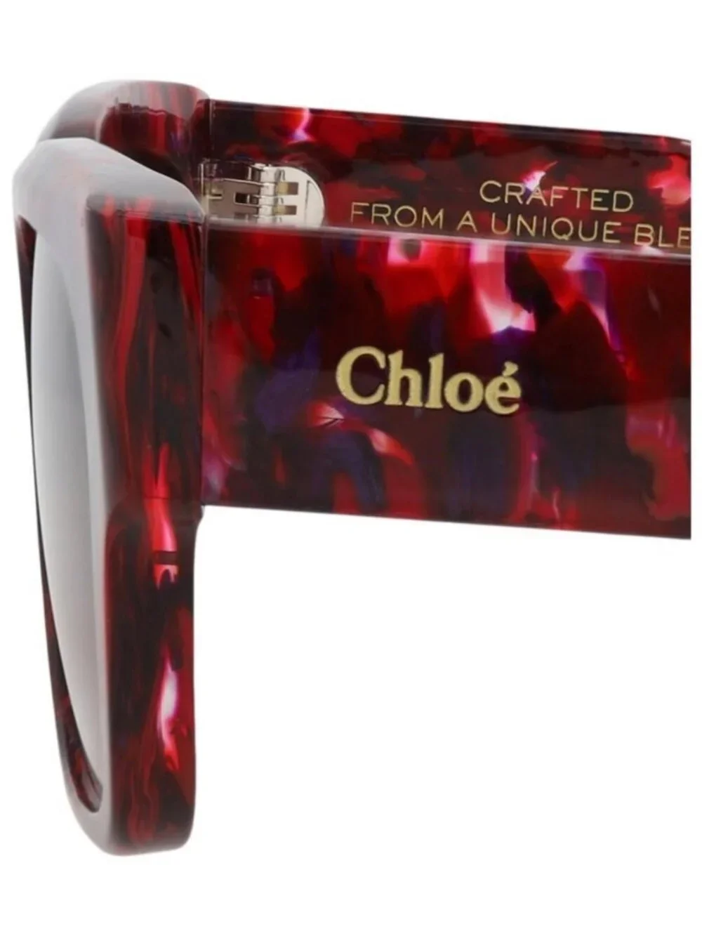 New Chloé Womens Square/Rectangle Burgundy Burgundy Violet Fashion Designer Sung